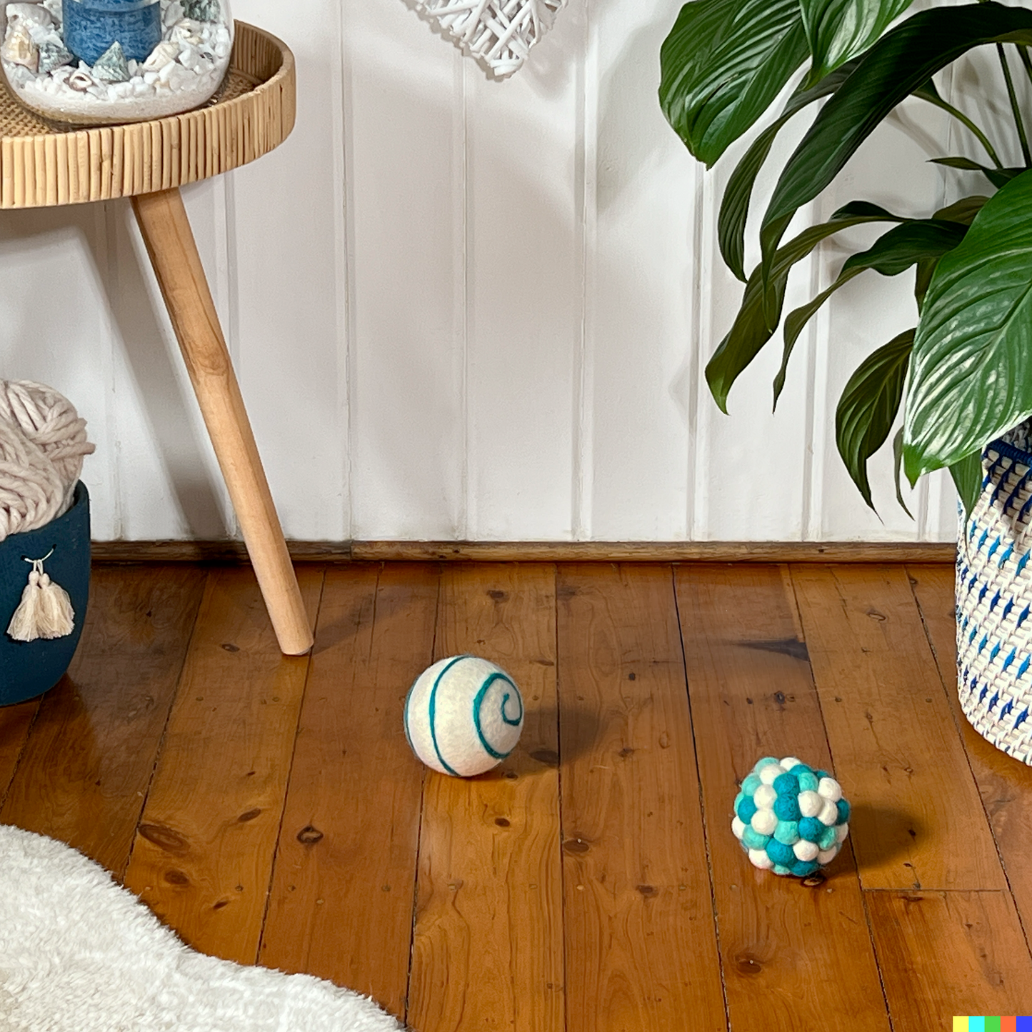 Cat Snuggler Toys: Large 8cm Felt Balls (set of 2)