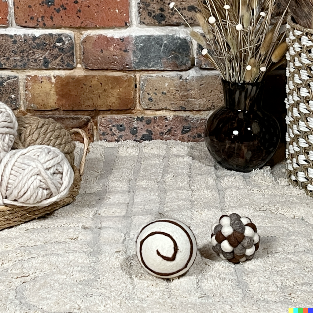 Cat Snuggler Toys: Large 8cm Felt Balls (set of 2)