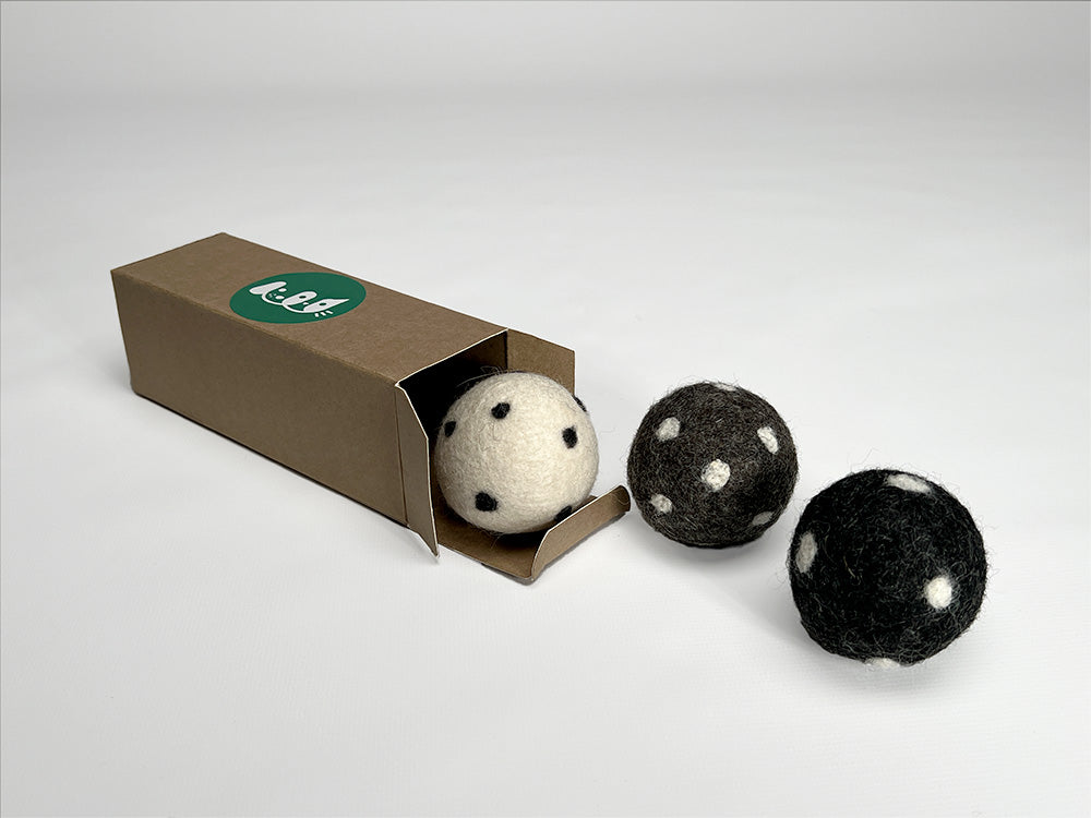 Cat Chaser Toys: Small 5cm Felt Balls (set of 3)