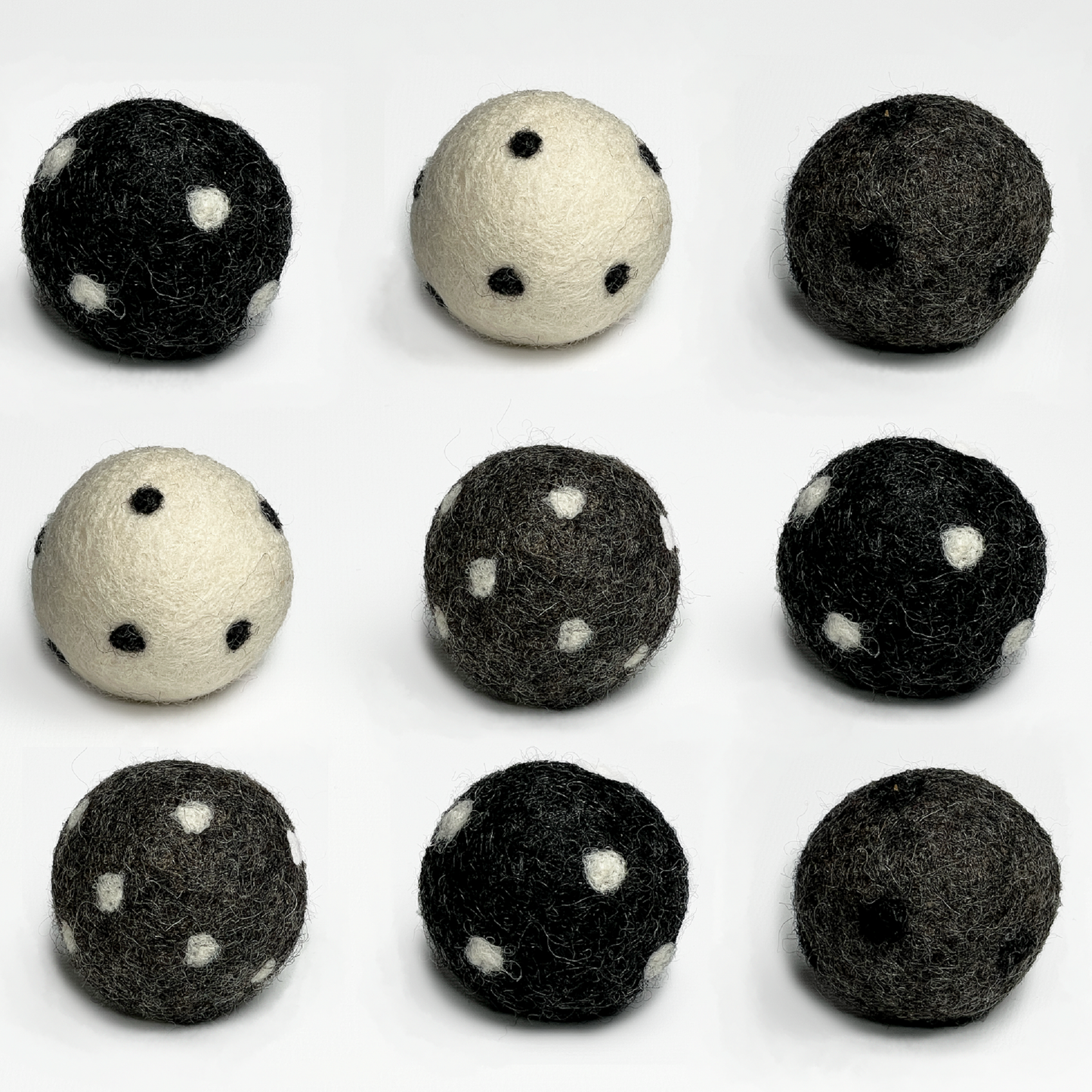 Cat Chaser Toys: Small 5cm Felt Balls (set of 3)