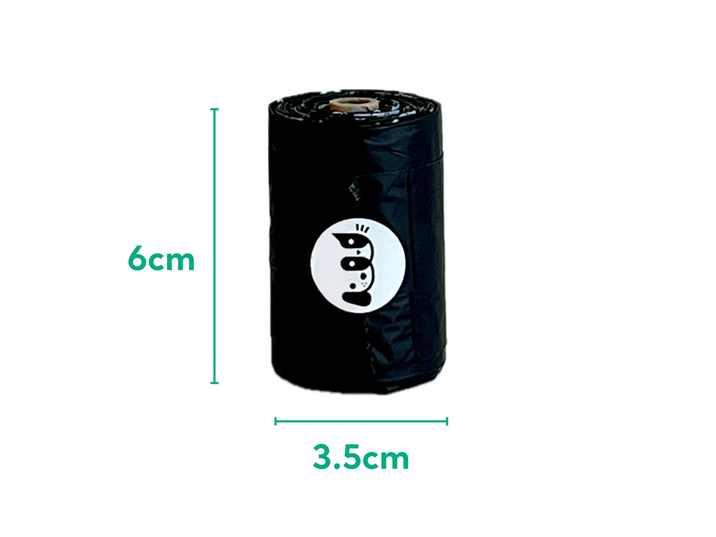 Furbubba Dog Poo Bags - Roll Size. Compostable Dog Poo Bags. Biodegradable Dog Bags in a Roll. biodegradable poop bags. compostable dog poop bags. Black colour with handles Australia. Large size.