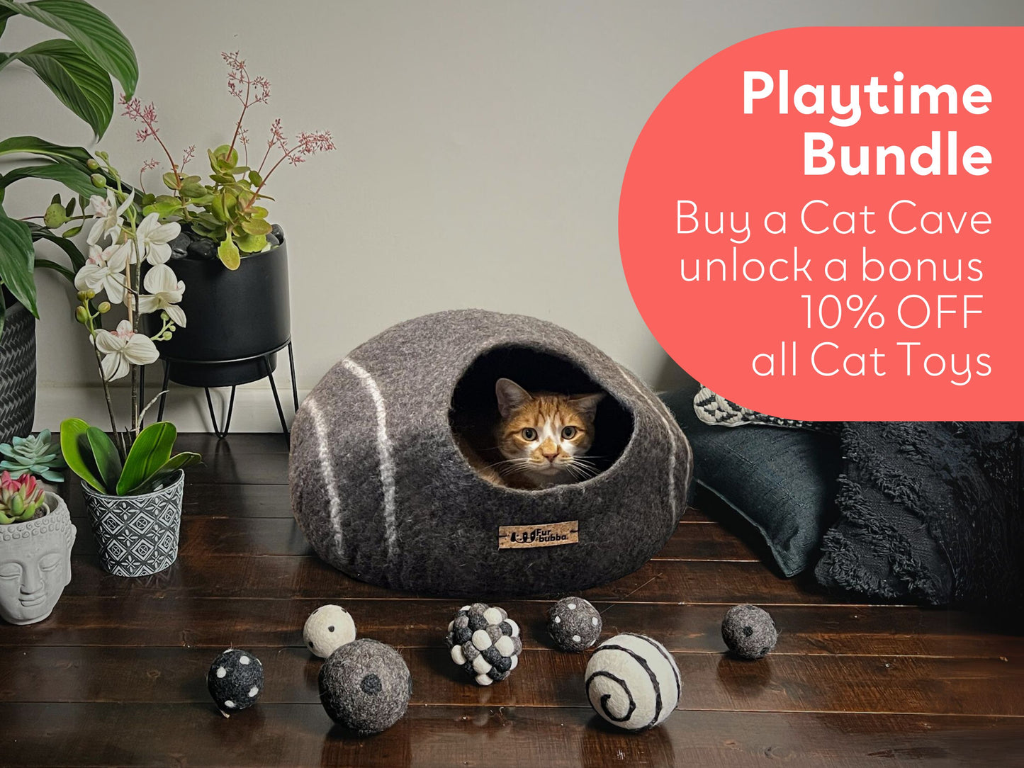 Large Premium Round Cat Cave