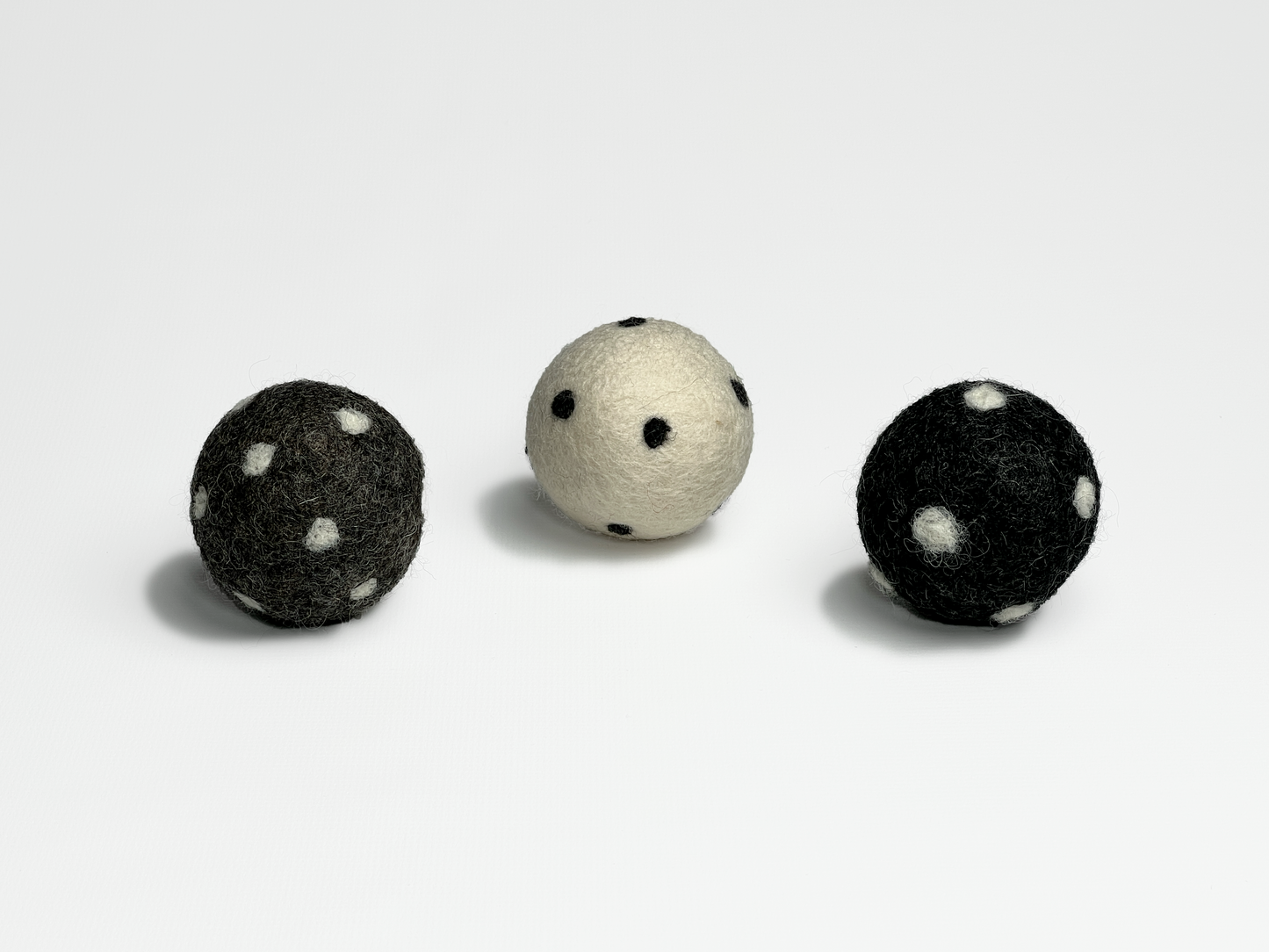 Cat Chaser Toys: Small 5cm Felt Balls (set of 3)