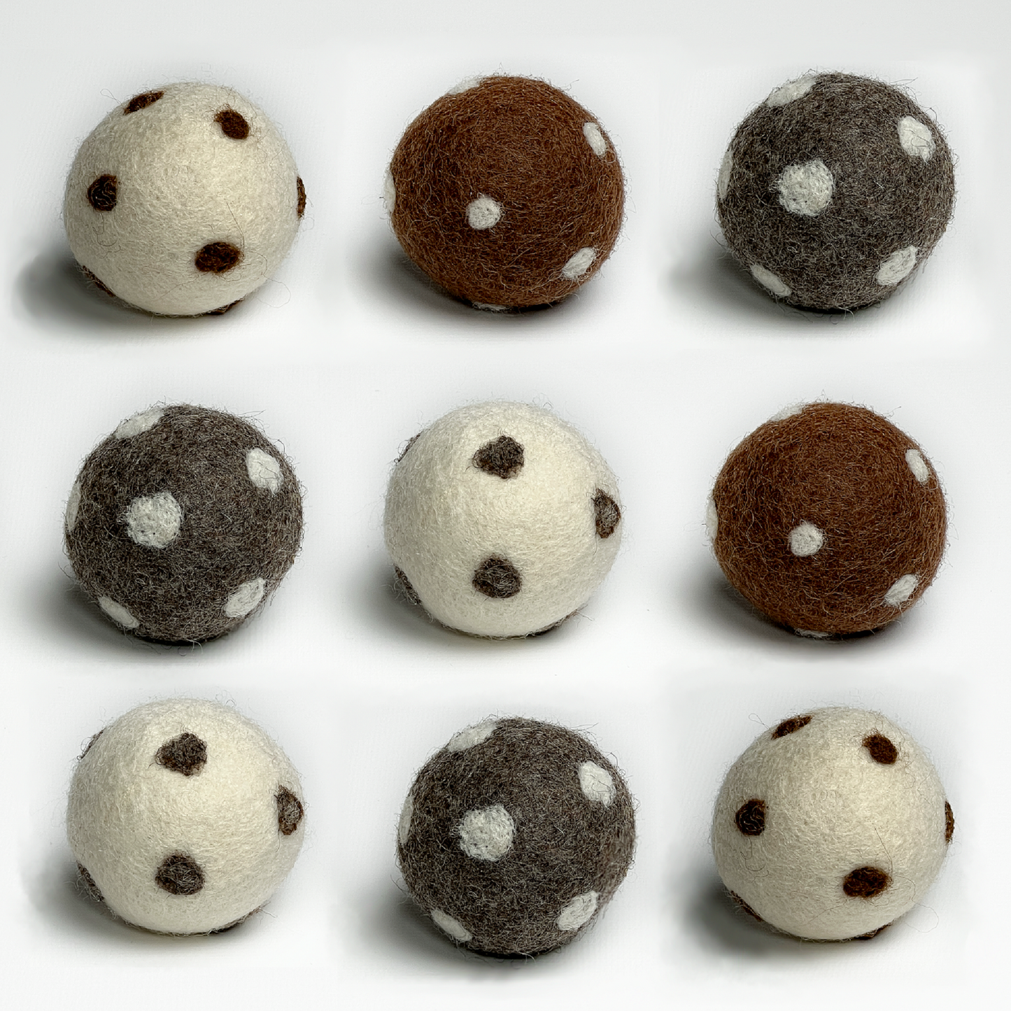 Cat Chaser Toys: Small 5cm Felt Balls (set of 3)