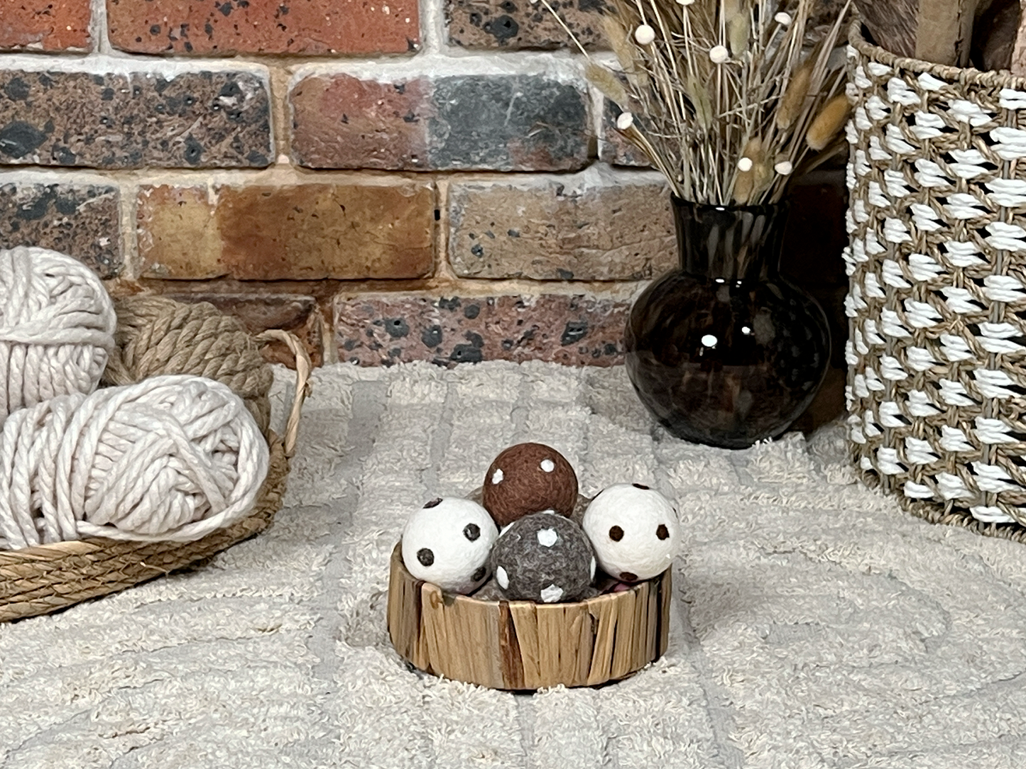 Cat Chaser Toys: Small 5cm Felt Balls (set of 3)